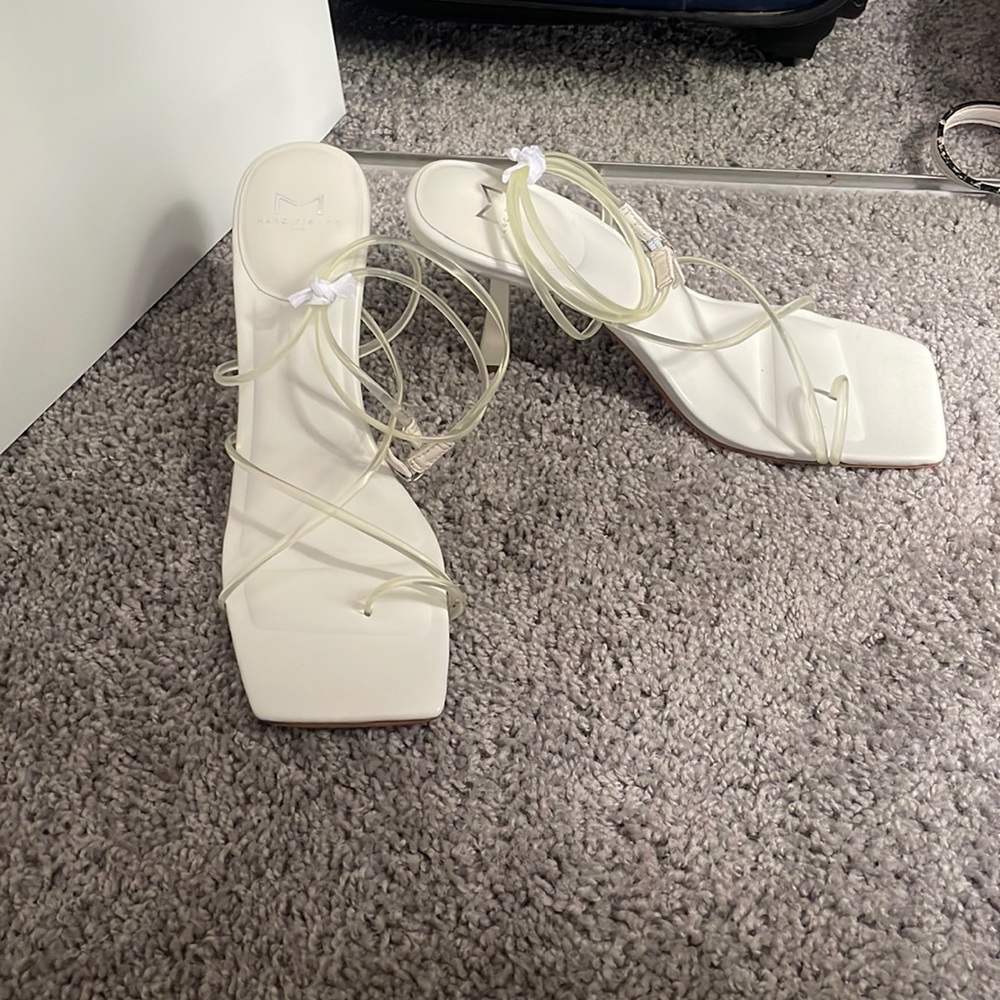 White size 9 mark fisher short heels